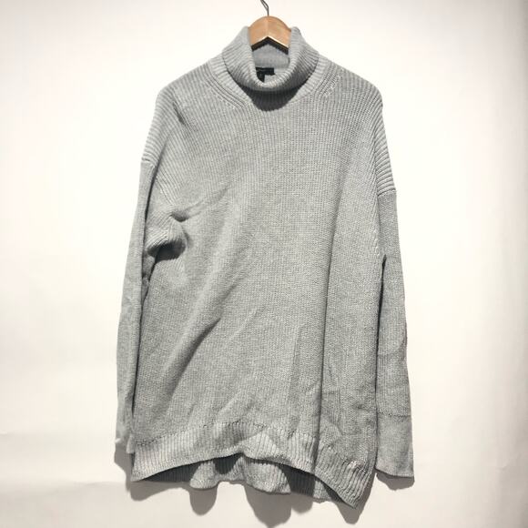 J Crew Women's Ribbed Cashmere Blend Relaxed Turtleneck Sweater Size M - Picture 1 of 6